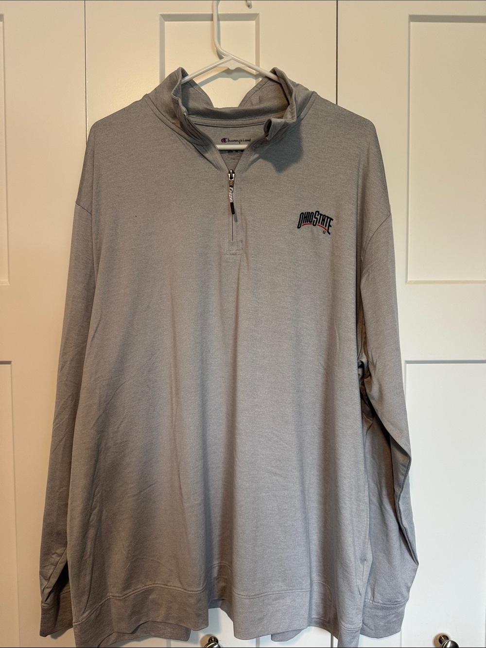 🦩Champion Gray Quarter-Zip Ohio State Pullover